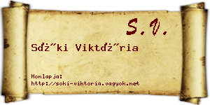 Sóki Viktória névjegykártya